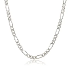 Sterling Silver 24-Inch Figaro Chain Necklace