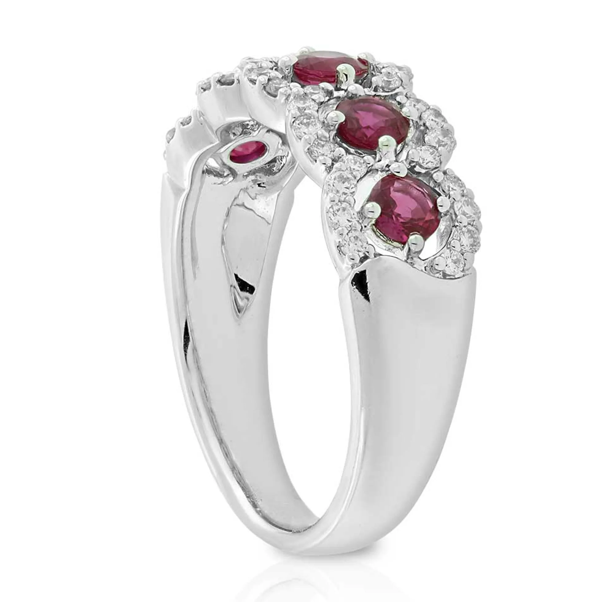 5-Stone Ruby & Diamond Ring 14K