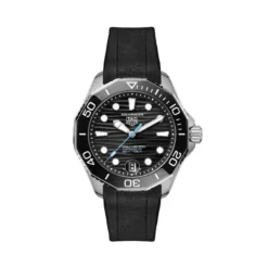 TAG Heuer Aquaracer Professional 300 Black Dial Black Rubber Strap Watch, 42mm
