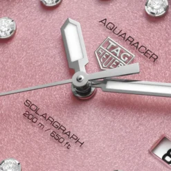 TAG Heuer Aquaracer Professional 200 Solargraph Pink Dial Watch, 34mm