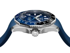 TAG Heuer Aquaracer Professional 300 GMT Blue Dial Blue Rubber Strap Watch, 42mm