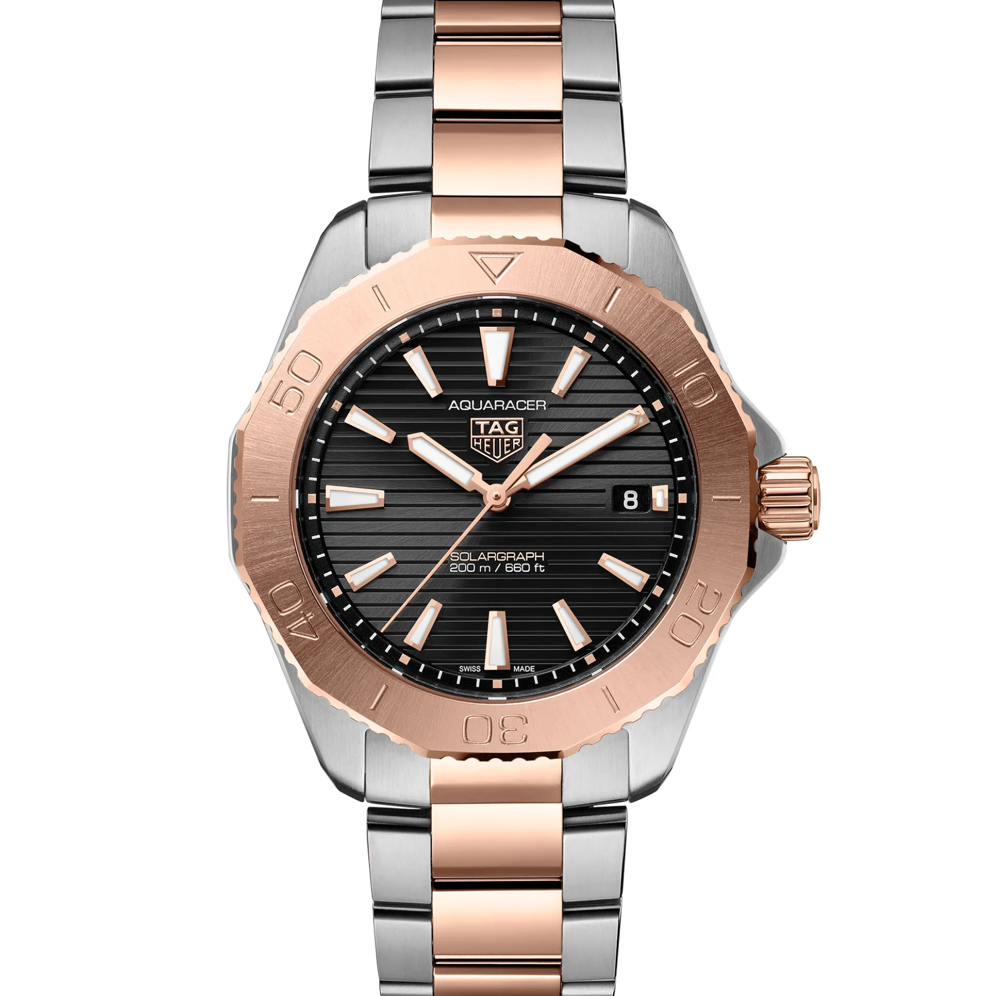 TAG Heuer Aquaracer Professional 200 Solargraph Black Dial Watch, 40mm