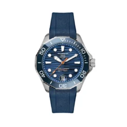 TAG Heuer Aquaracer Professional 300 Blue Dial Blue Rubber Strap Watch, 42mm