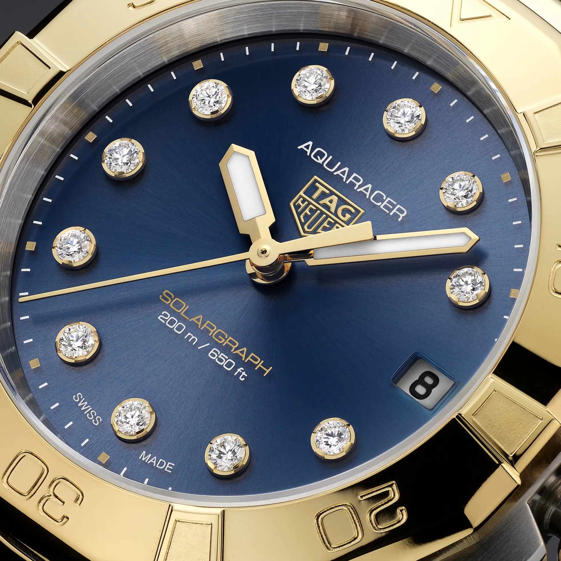 TAG Heuer Aquaracer Professional 200 Solargraph Blue Dial Watch, 34mm