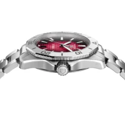 TAG Heuer Aquaracer Professional 200 Watch Red Dial Steel Bracelet, 40mm