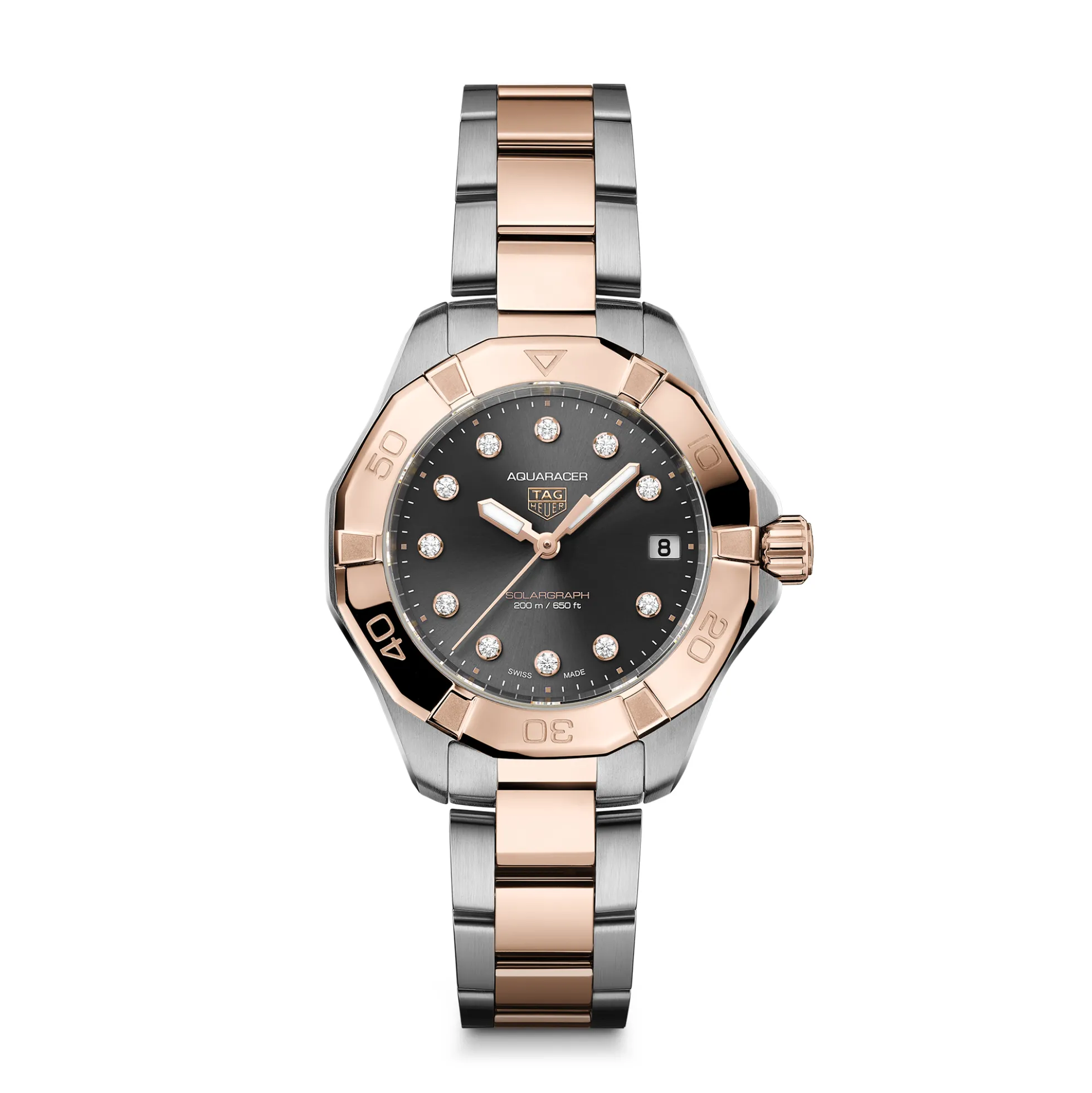 TAG Heuer Aquaracer Professional 200 Solargraph Black Dial Watch, 34mm