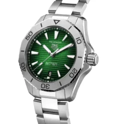 TAG Heuer Aquaracer Professional 200 Watch Green Dial Steel Bracelet, 40mm