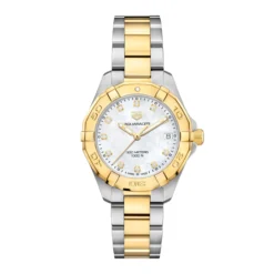 TAG Heuer Aquaracer Quartz Ladies Mother of Pearl Steel & Yellow Gold Plated Watch, 32mm
