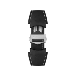 TAG Heuer Calibre E5 Black Leather and Rubber Strap, 45mm