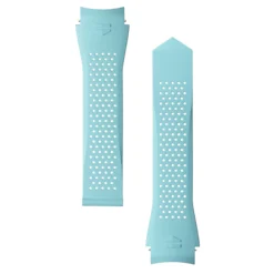TAG Heuer Calibre E5 Light Blue Perforated Rubber Strap, 45mm