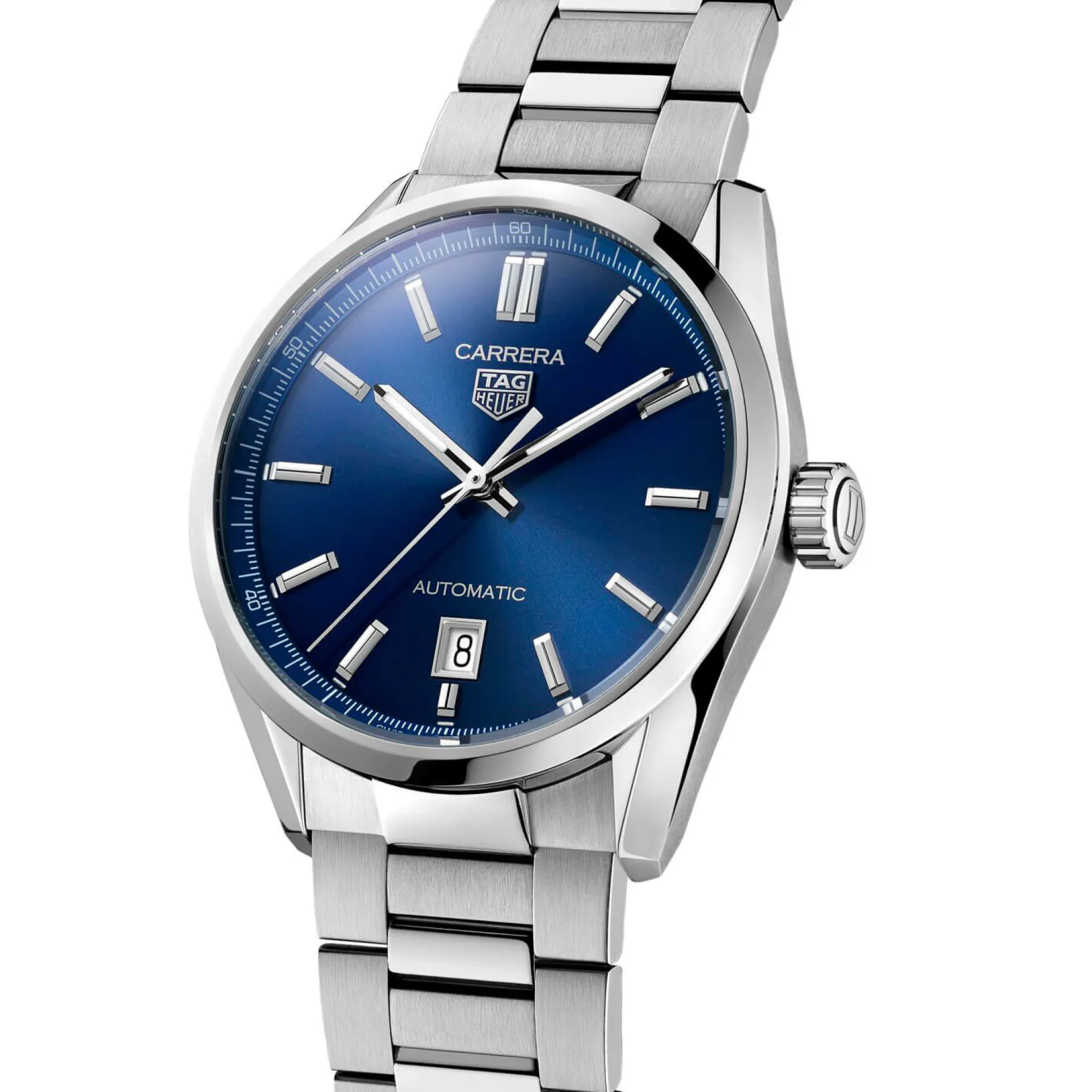 TAG Heuer Carrera Calibre 5 Auto Blue Steel Watch, 39mm