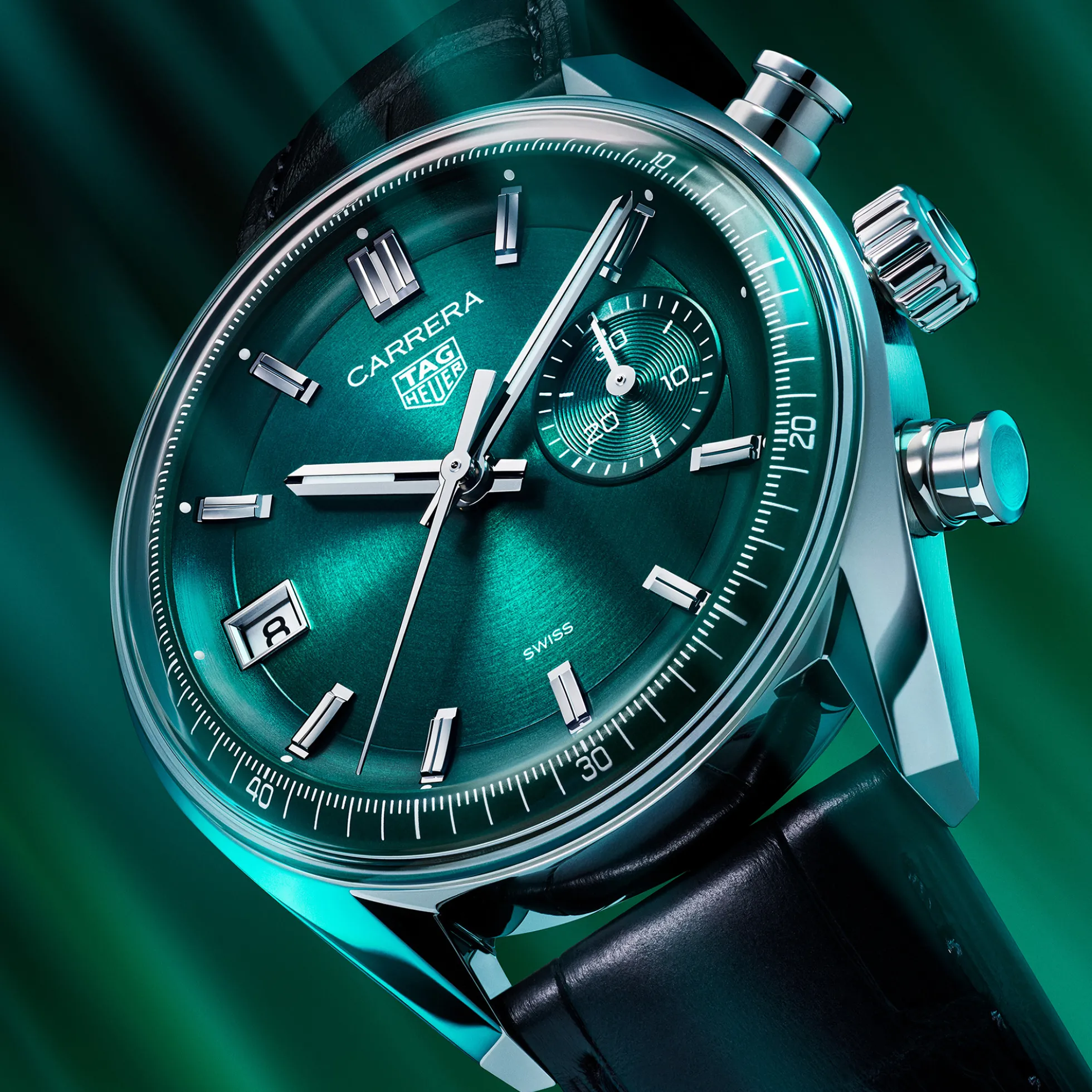 TAG Heuer Carrera Chronograph Green Dial, 39mm