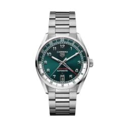 TAG Heuer Carrera Date Twin-Time Green Dial Watch, 41mm