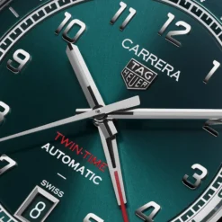 TAG Heuer Carrera Date Twin-Time Green Dial Watch, 41mm