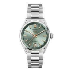 TAG Heuer Carrera Date Watch Green Dial Steel Bracelet, 36mm