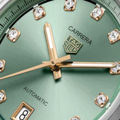 TAG Heuer Carrera Date Watch Green Dial, 36mm