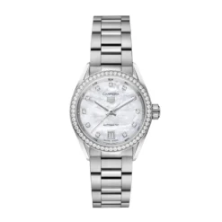 TAG Heuer Carrera Date Watch Mother of Pearl Dial Steel Bracelet, 29mm