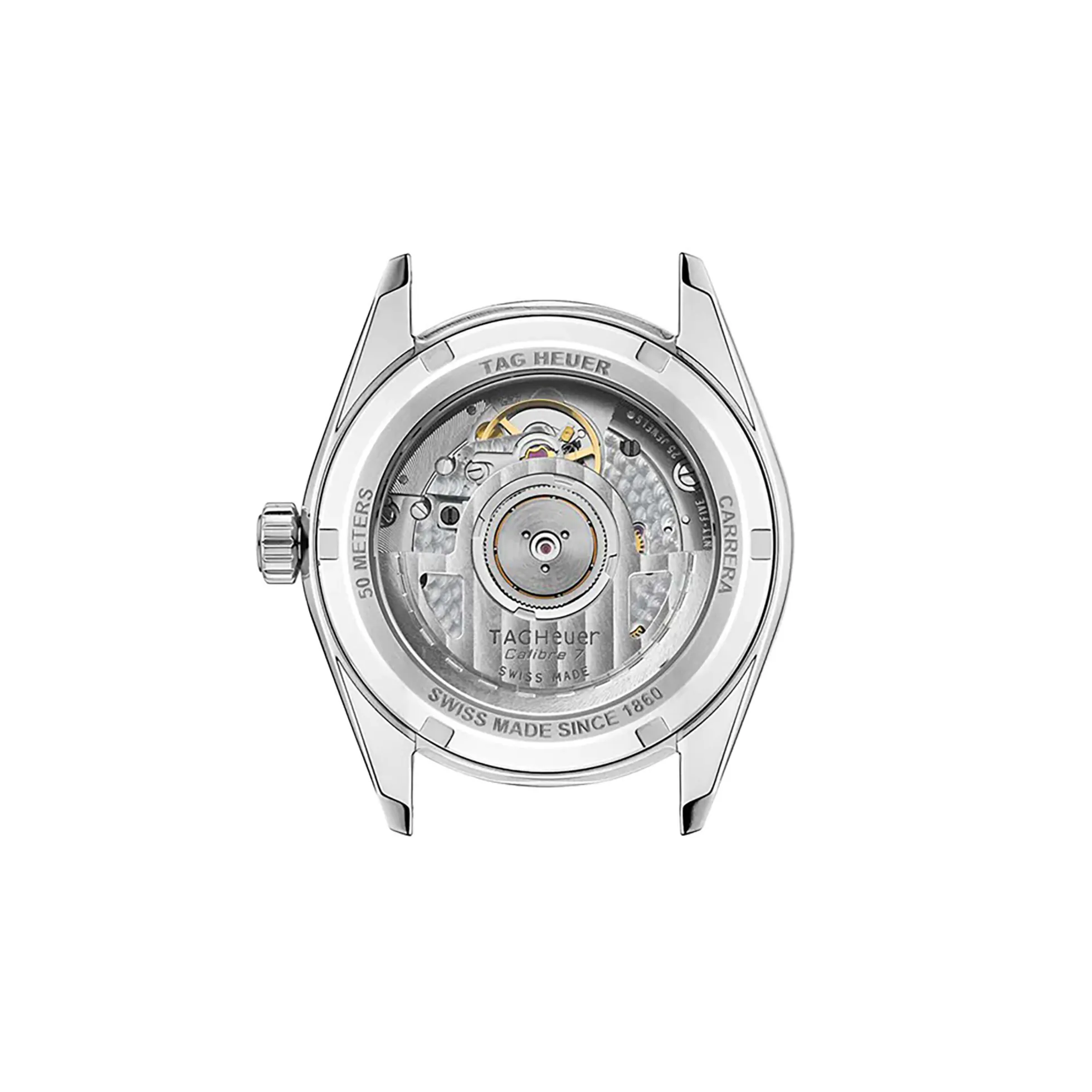 TAG Heuer Carrera Date Watch Steel Case Blue Dial Rose Gold Detailing, 36mm