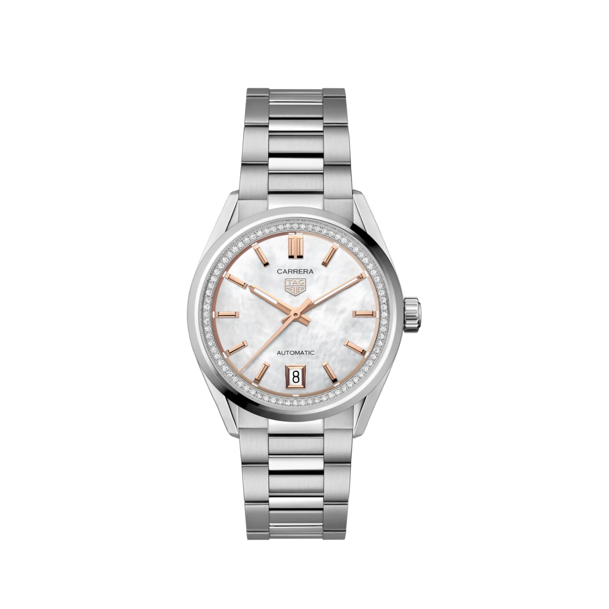 TAG Heuer Carrera Date White Dial Watch, 36mm