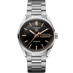 TAG Heuer Carrera Day-Date Black Dial Watch, 41mm