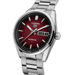 TAG Heuer Carrera Day-Date Red Dial Watch, 41mm