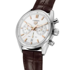 TAG Heuer Carrera Heuer 02 Automatic Mens Grey Leather Chronograph Watch