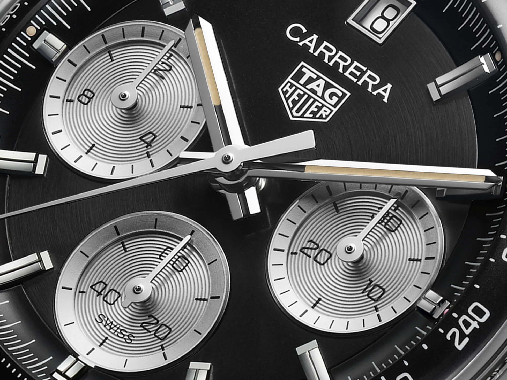 TAG Heuer Chronograph Black Dial Watch, 39mm