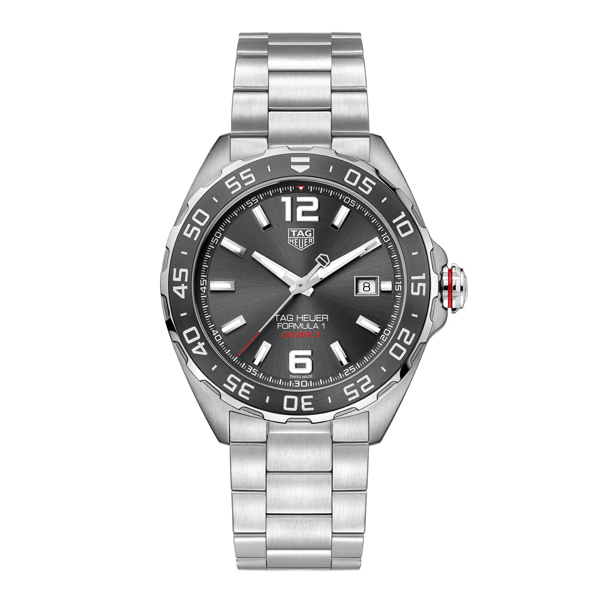 TAG Heuer Formula 1 Calibre 5 Automatic Mens Grey Steel Watch