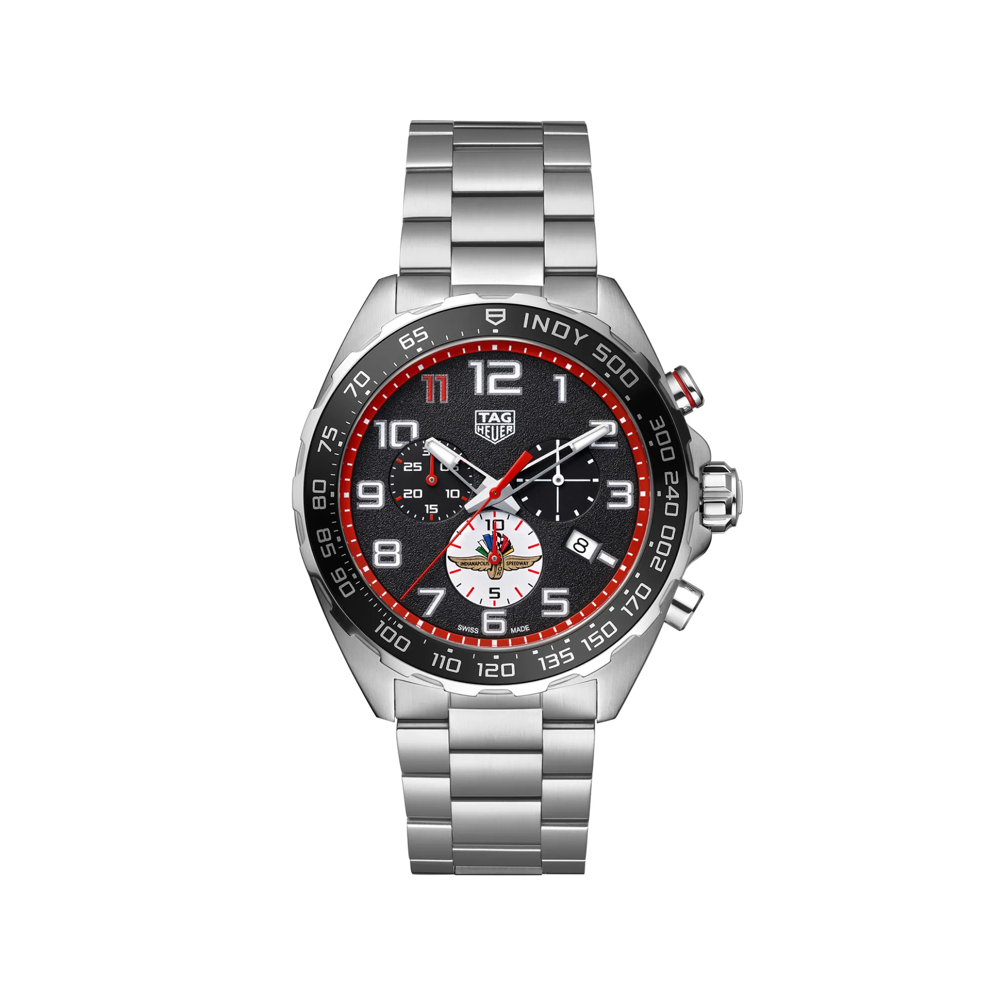 TAG Heuer Formula 1 Chronograph x Indy 500 Black Dial Watch, 43mm