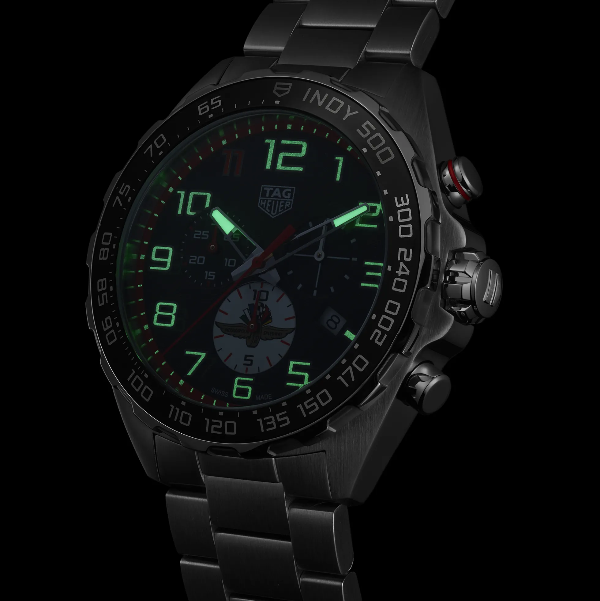 TAG Heuer Formula 1 Chronograph x Indy 500 Black Dial Watch, 43mm
