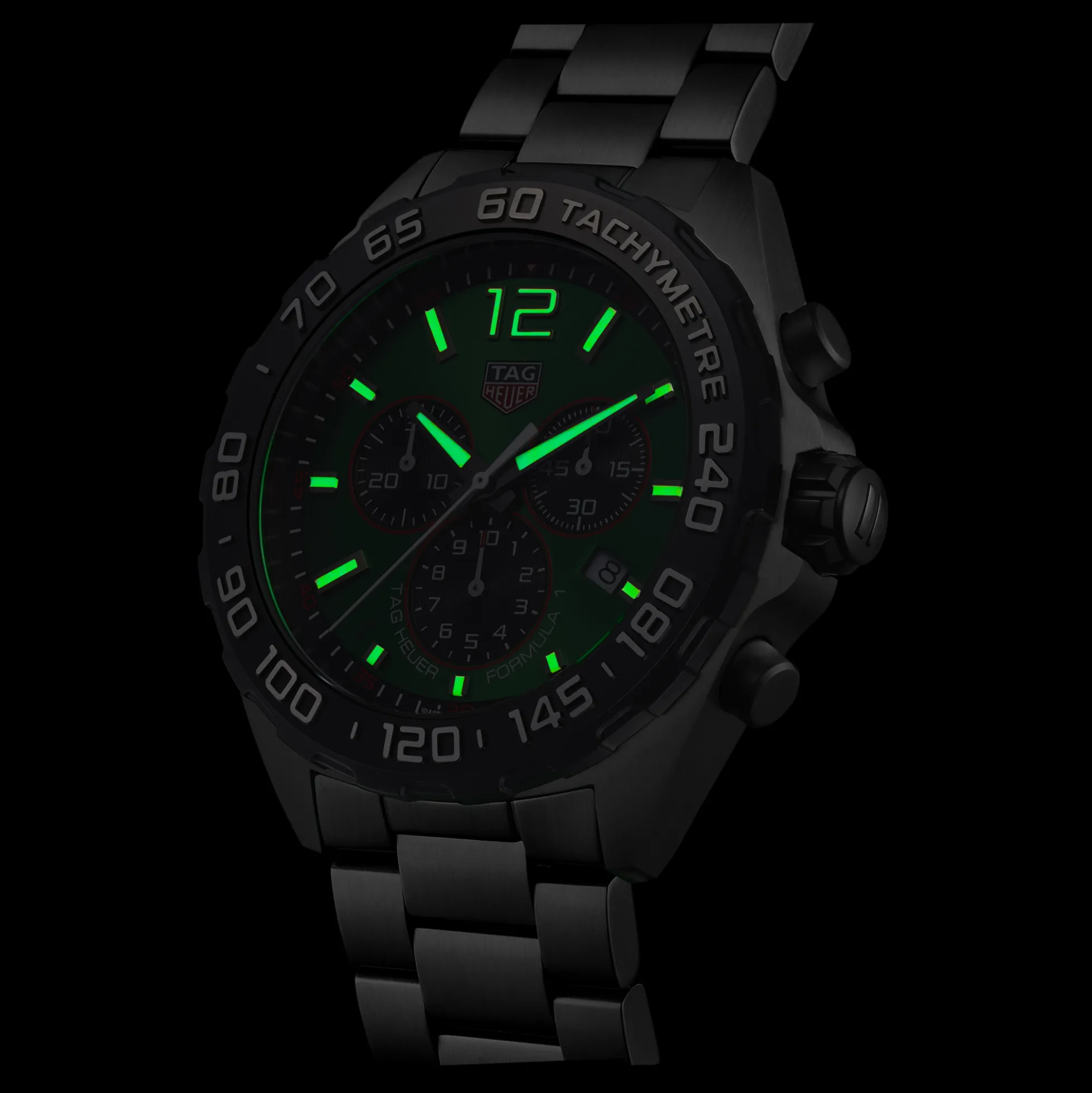 TAG Heuer Formula 1 Chronograph Green Dial, 43mm