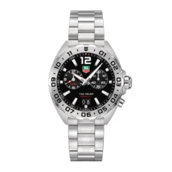 TAG Heuer Formula 1 Quartz Mens Black Steel Alarm Watch, 41mm