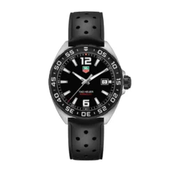 TAG Heuer Formula 1 Quartz Mens Black Rubber Watch, 41mm