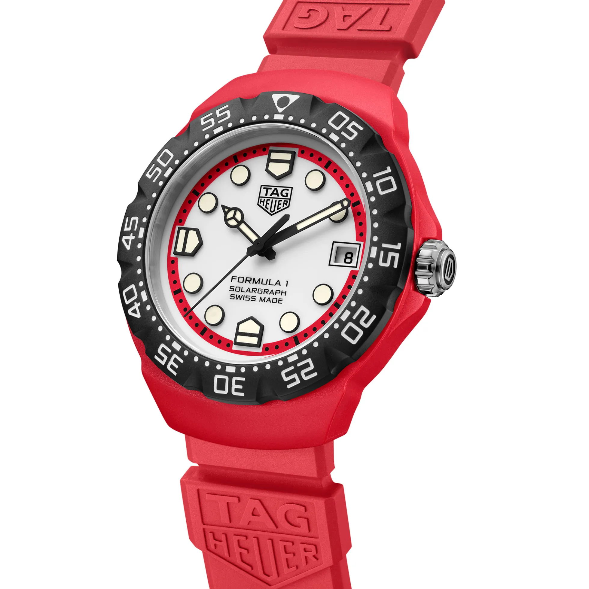 TAG Heuer Formula 1 Solargraph White Dial Watch, 38mm