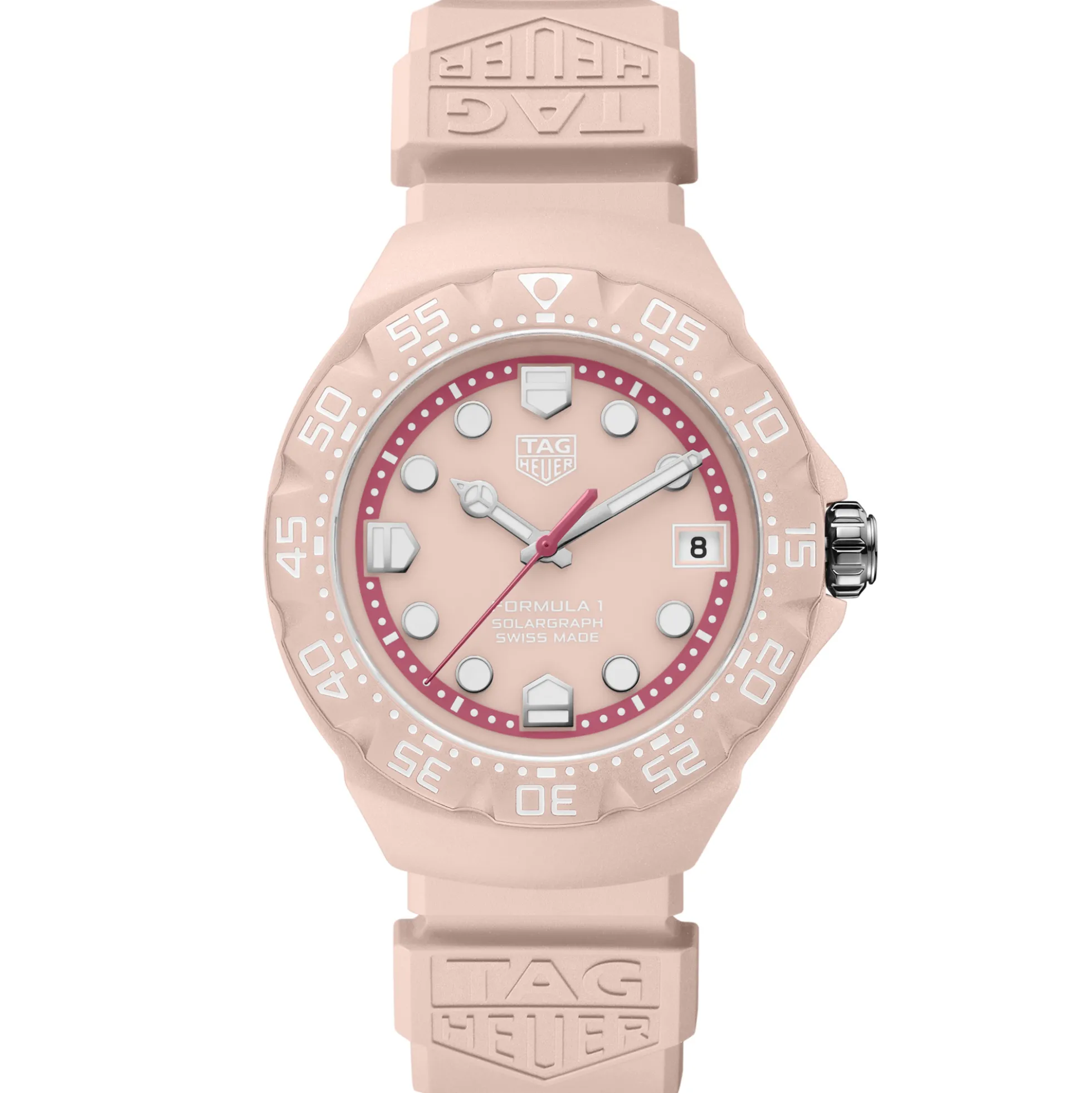 TAG Heuer Formula 1 Solargraph Pink Dial Watch, 38mm
