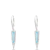 Tapered Blue Topaz Drop Earrings