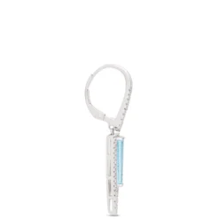 Tapered Blue Topaz Drop Earrings