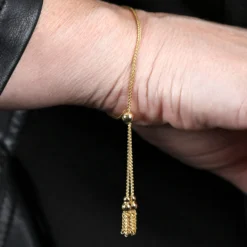 Tassel Bolo Bracelet 14K