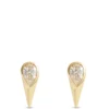 Teardrop Diamond Studs, ⅓ Total Carat Weight, 14K Yellow Gold