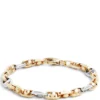 Toscano Anchor Link Two-Tone Bracelet, 14k White and Yellow Gold