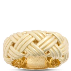 Toscano Basket Weave Ring, 14K Yellow Gold, Size 7.0