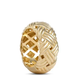 Toscano Basket Weave Ring, 14K Yellow Gold, Size 7.0