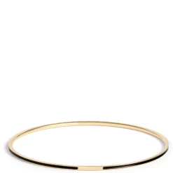 Toscano Black Enamel Slip On Bangle, 14K Yellow Gold