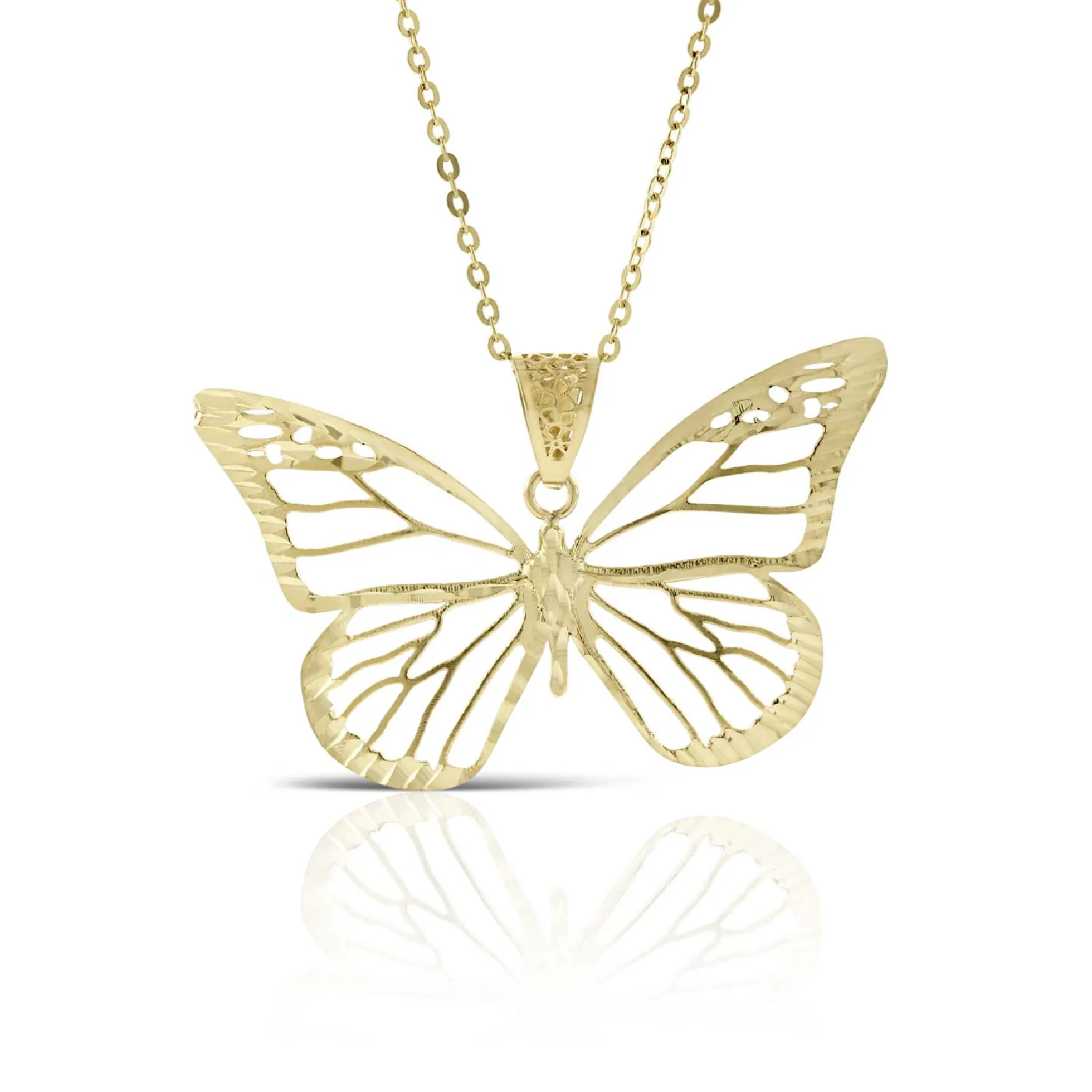 Toscano Butterfly Necklace 14K