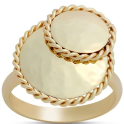 Toscano Circle On Circle Ring, 14K Yellow Gold