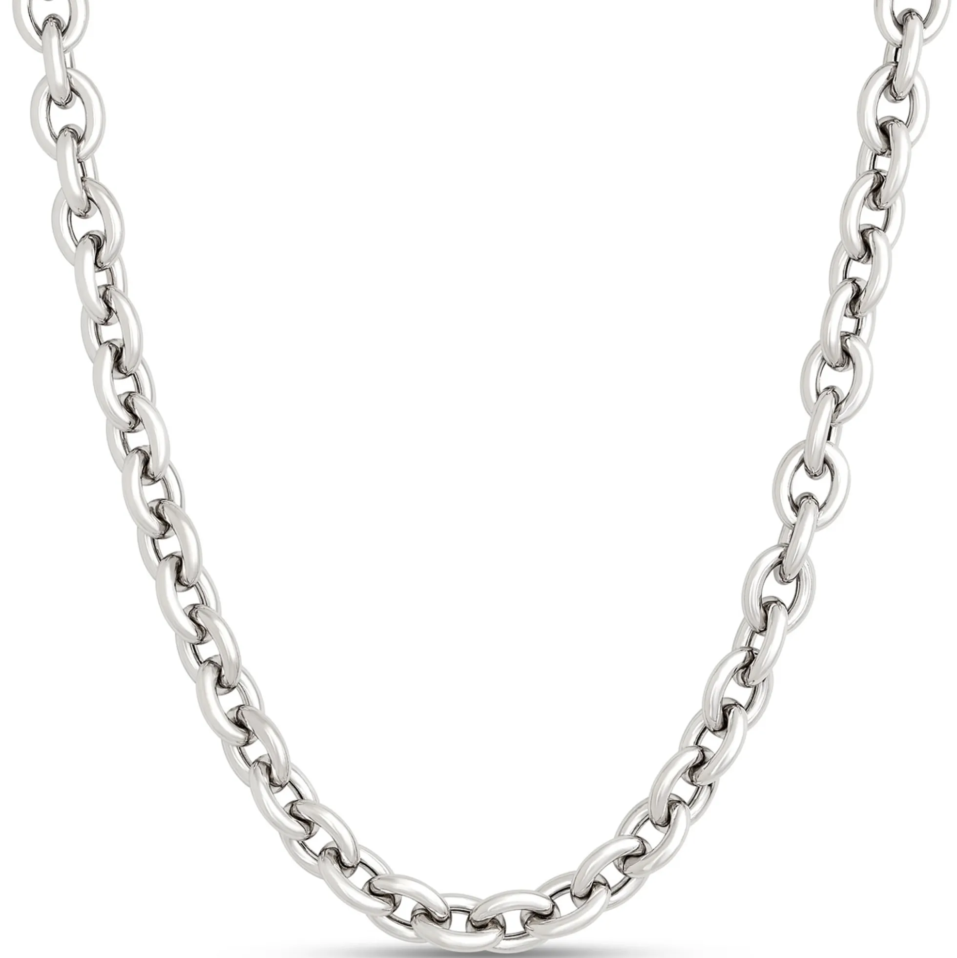 Toscano Classic Forzantina Link Necklace, Sterling Silver