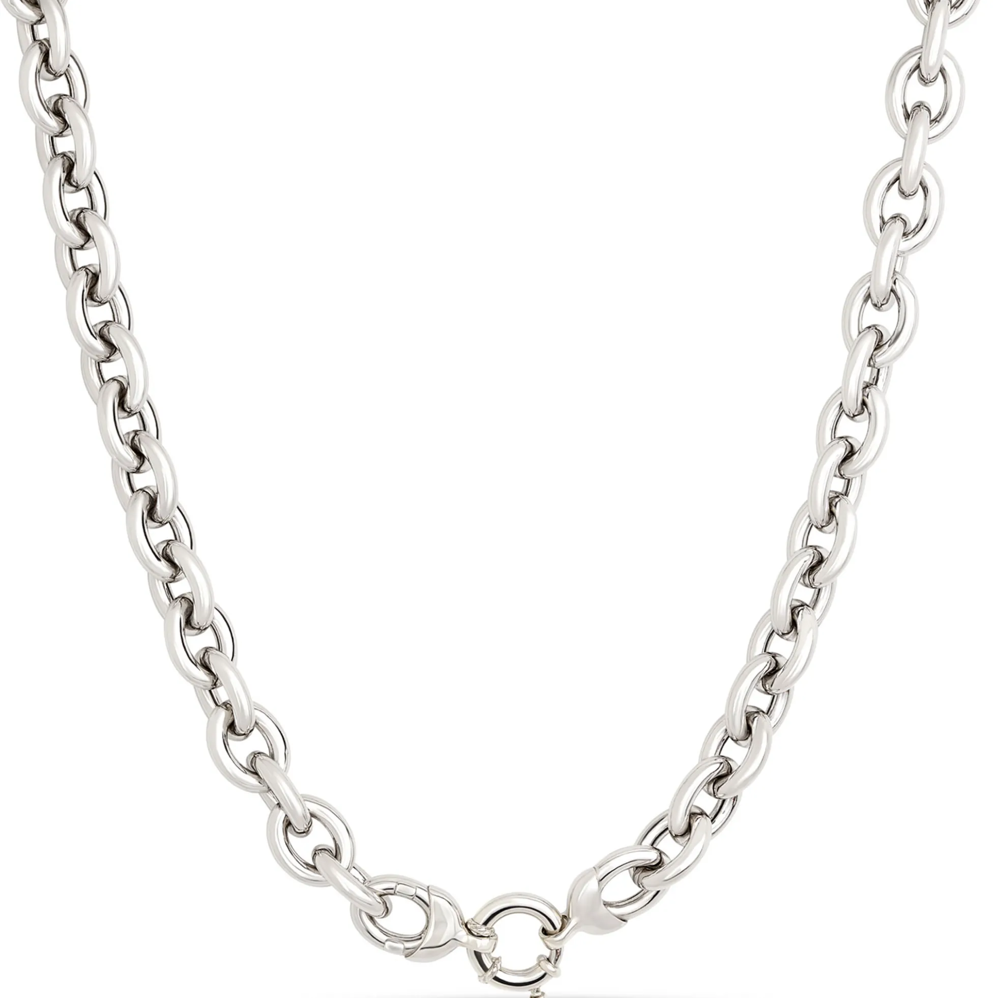 Toscano Classic Forzantina Link Necklace, Sterling Silver