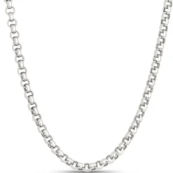 Toscano Classic Rolo Link Necklace, Sterling Silver