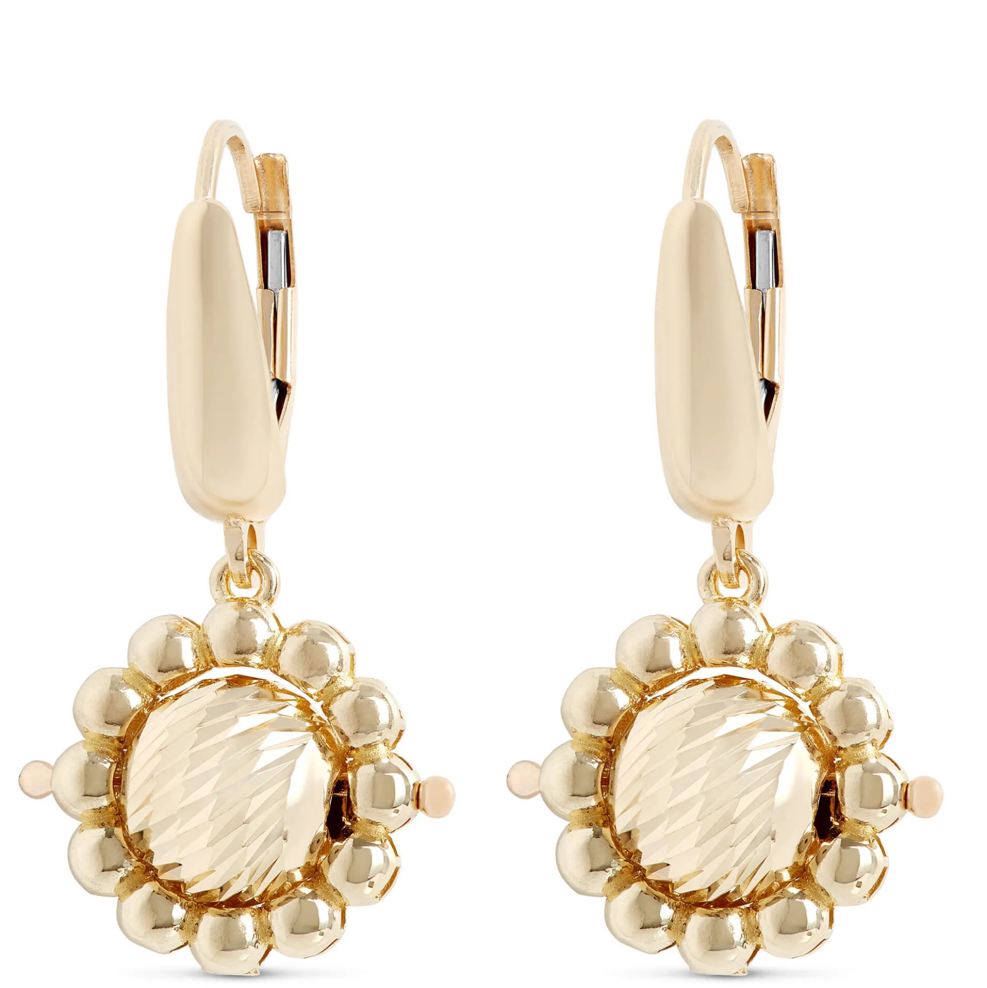 Toscano Cluster Bead Drop Earrings, 14K Yellow Gold