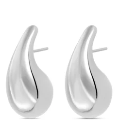 Toscano Contemporary Teardrop Earrings, Sterling Silver